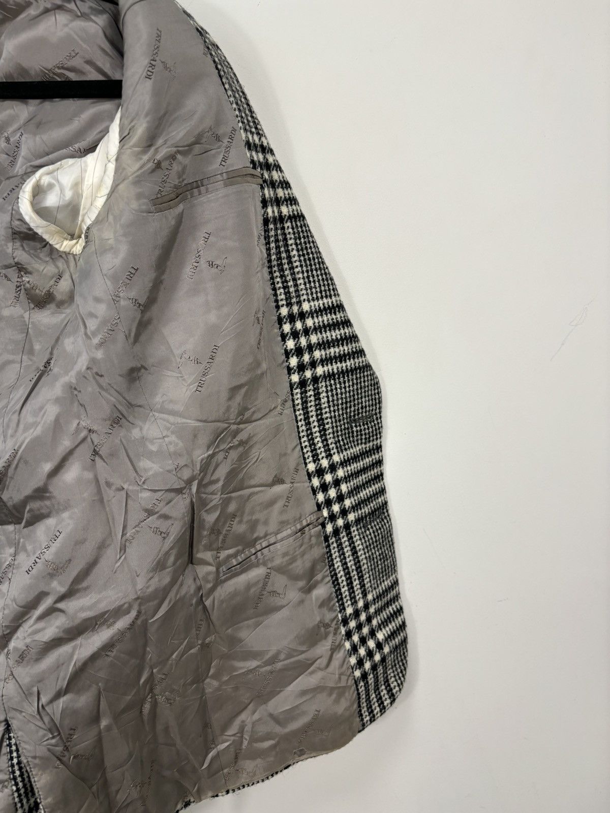 Trussardi Vintage Trussardi Men’s Tartan Check Wool Blazer Jacket Size 42R - 22 Thumbnail