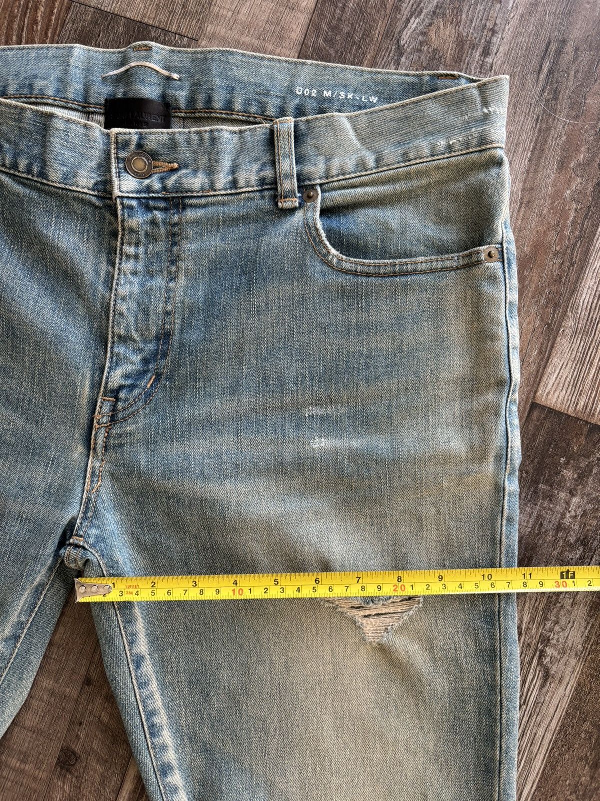 Saint Laurent Paris Saint Laurent Paris D02 Crash Denim Size US 33 - 15 Thumbnail