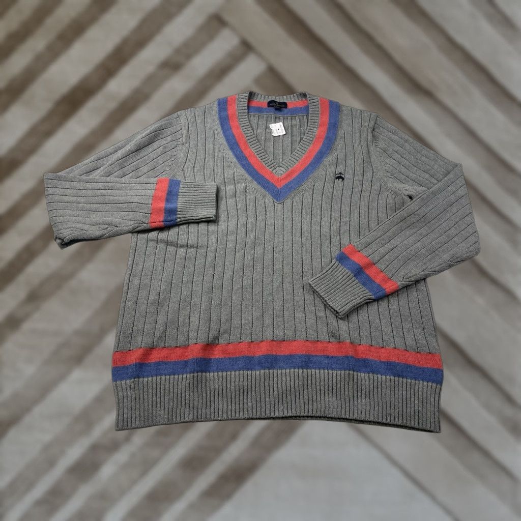 Brooks Brothers Brooks Brothers Tennis Sweater Pullover Gray Cotton Size XL Knit NWT Men Size US XL / EU 56 / 4 - 1 Thumbnail