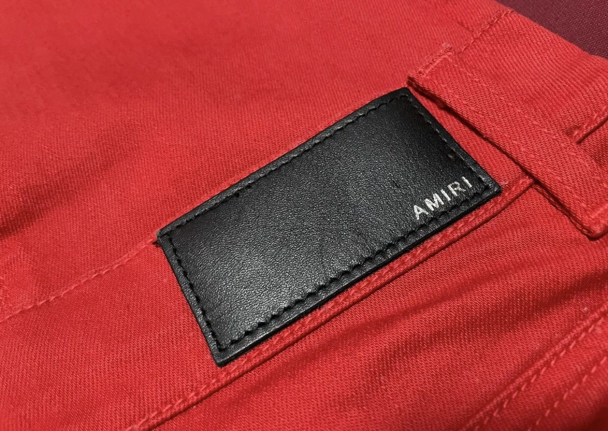 Amiri Amiri mx1 red patchwork jeans 2412-Nextarrow Size US 33 - 4 Thumbnail