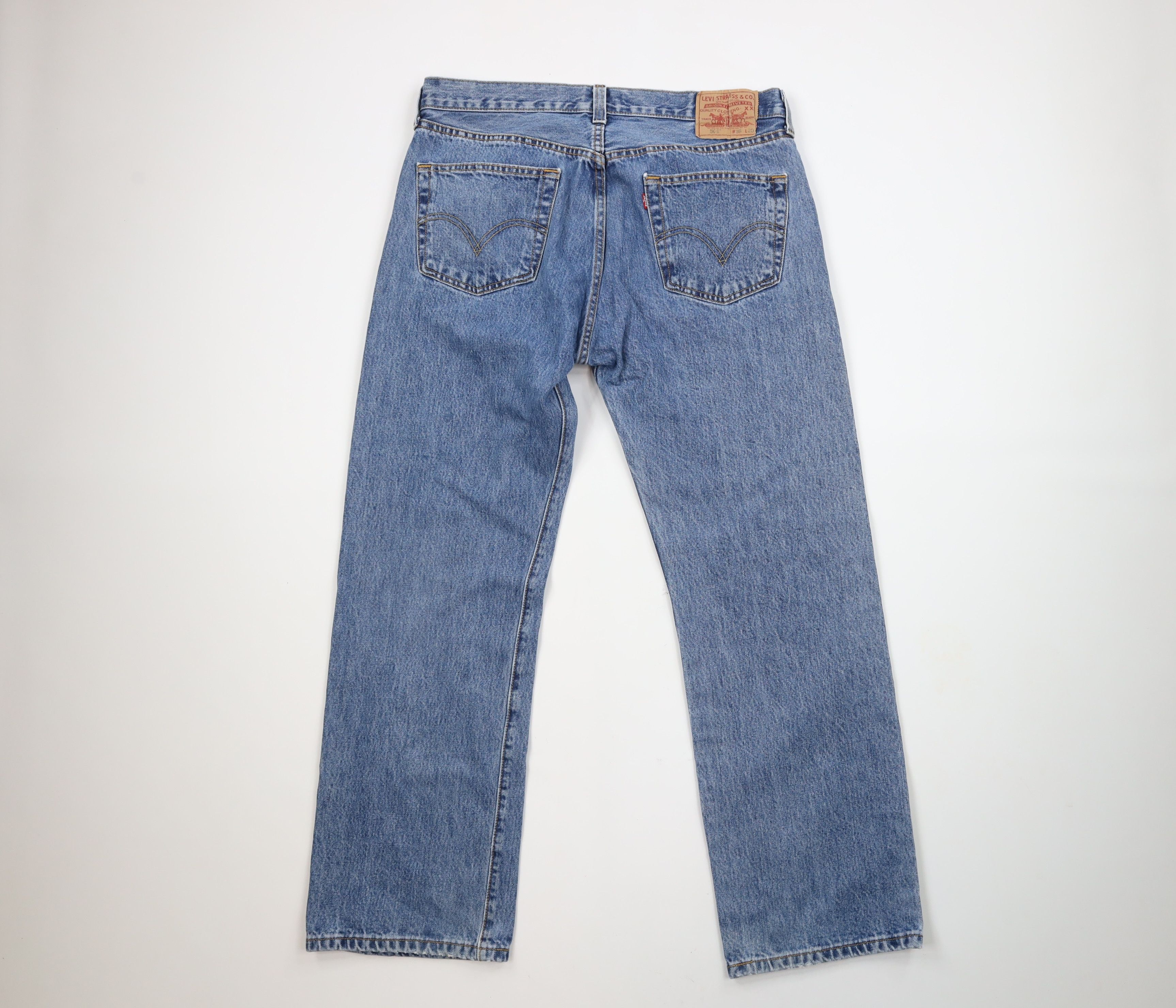 Levi's × Vintage Vintage Y2K Levis 501xx Original Fit Button Fly Jeans Blue Size US 36 / EU 52 - 8 Thumbnail