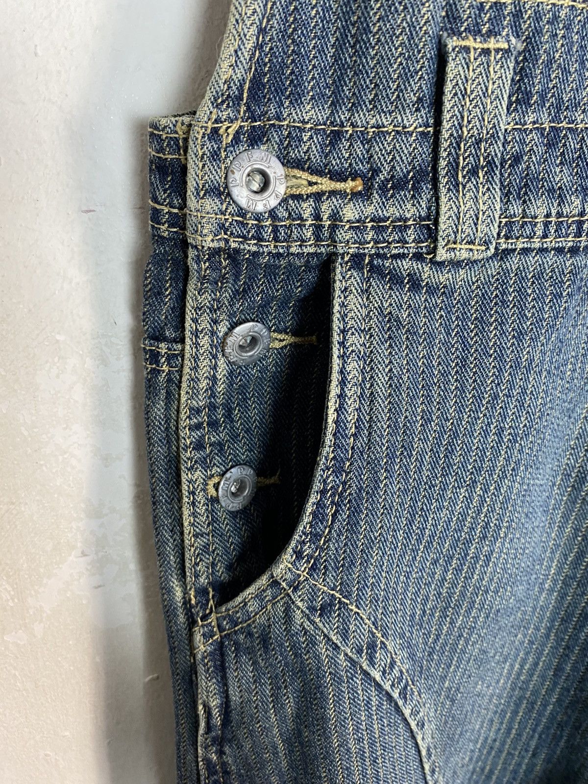 PPFM PPFM Bib Overall Striped Twill Double Knee Denim Size 34 Size US 34 / EU 50 - 7 Thumbnail