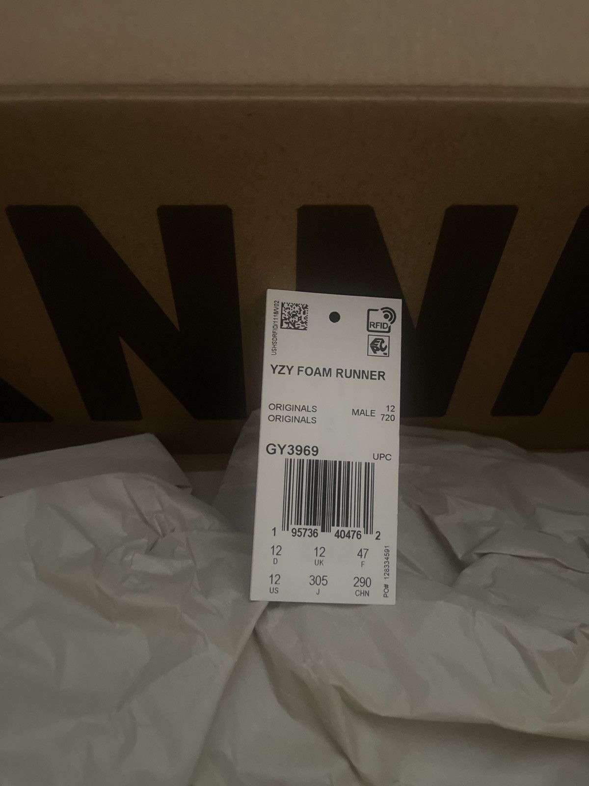 Adidas × Yeezy Yeezy Foam Runner 'MX Sand Grey' Size US 12 / EU 45 - 6 Thumbnail
