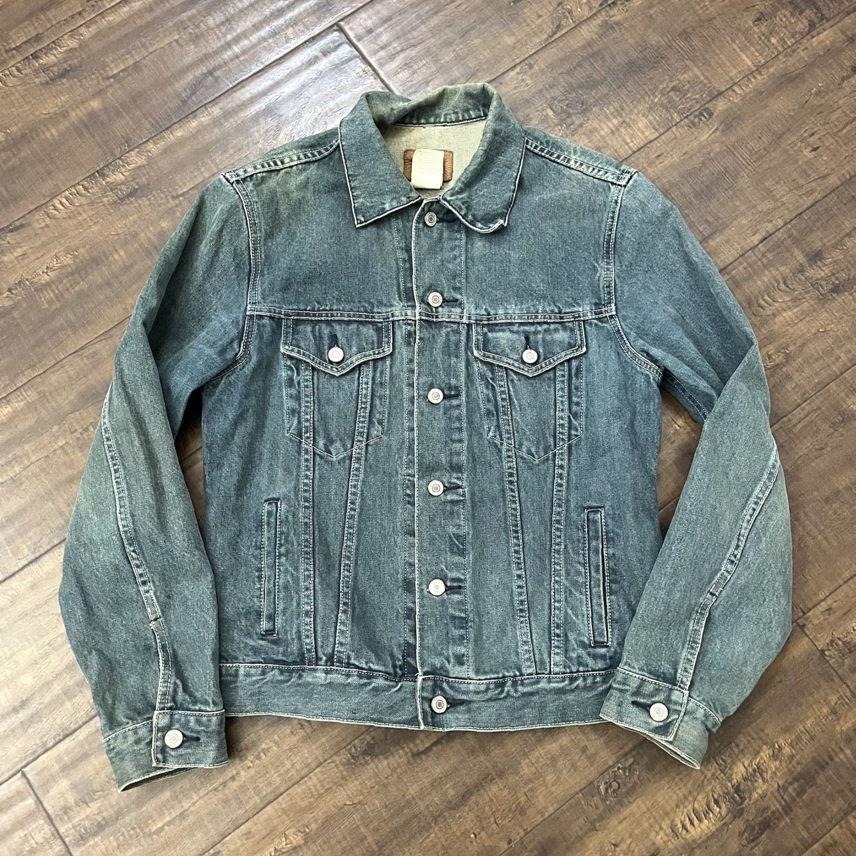 Gap VINTAGE Gap 1969 Denim Jean Jacket Mens Medium Western Trucker Style Cotton M Blue Size US 31 - 2 Thumbnail