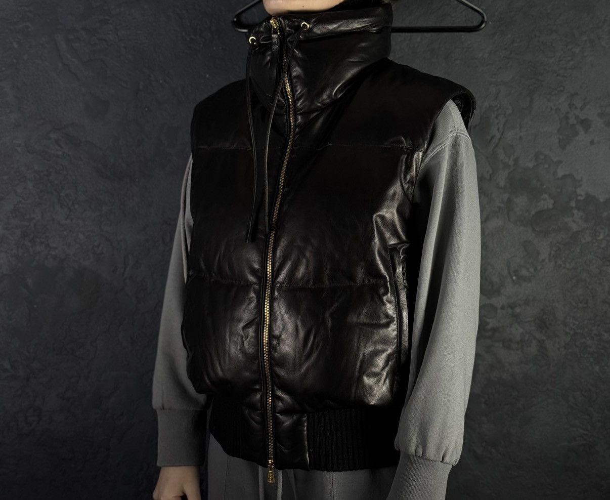 Bally RRP $3,300 BALLY Women’s Lamb Leather Puffer Jacket Vest Size M / US 6-8 / IT 42-44 - 2 Thumbnail