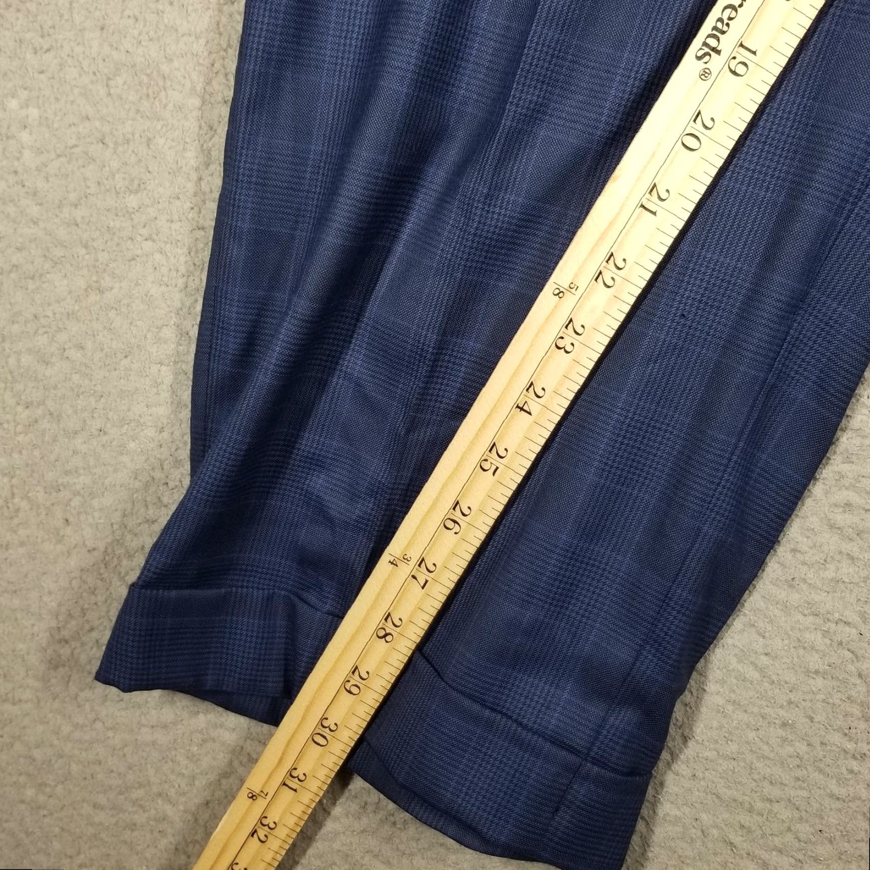 Robert Graham Robert Graham Dress Pants Mens 50 Blue Wool Check Cuffed Lined Straight Leg Dress Pants Mens Blue Wool Check Cuffed Lined Straight Leg 50 Size US 34 / EU 50 - 6 Thumbnail