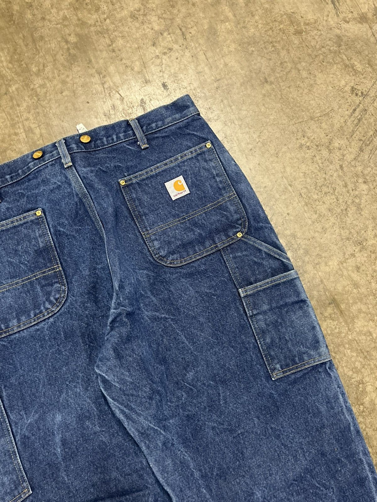 Carhartt Carhartt double knees denim pair rare streetwear hype baggy Size US 36 / EU 52 - 8 Thumbnail