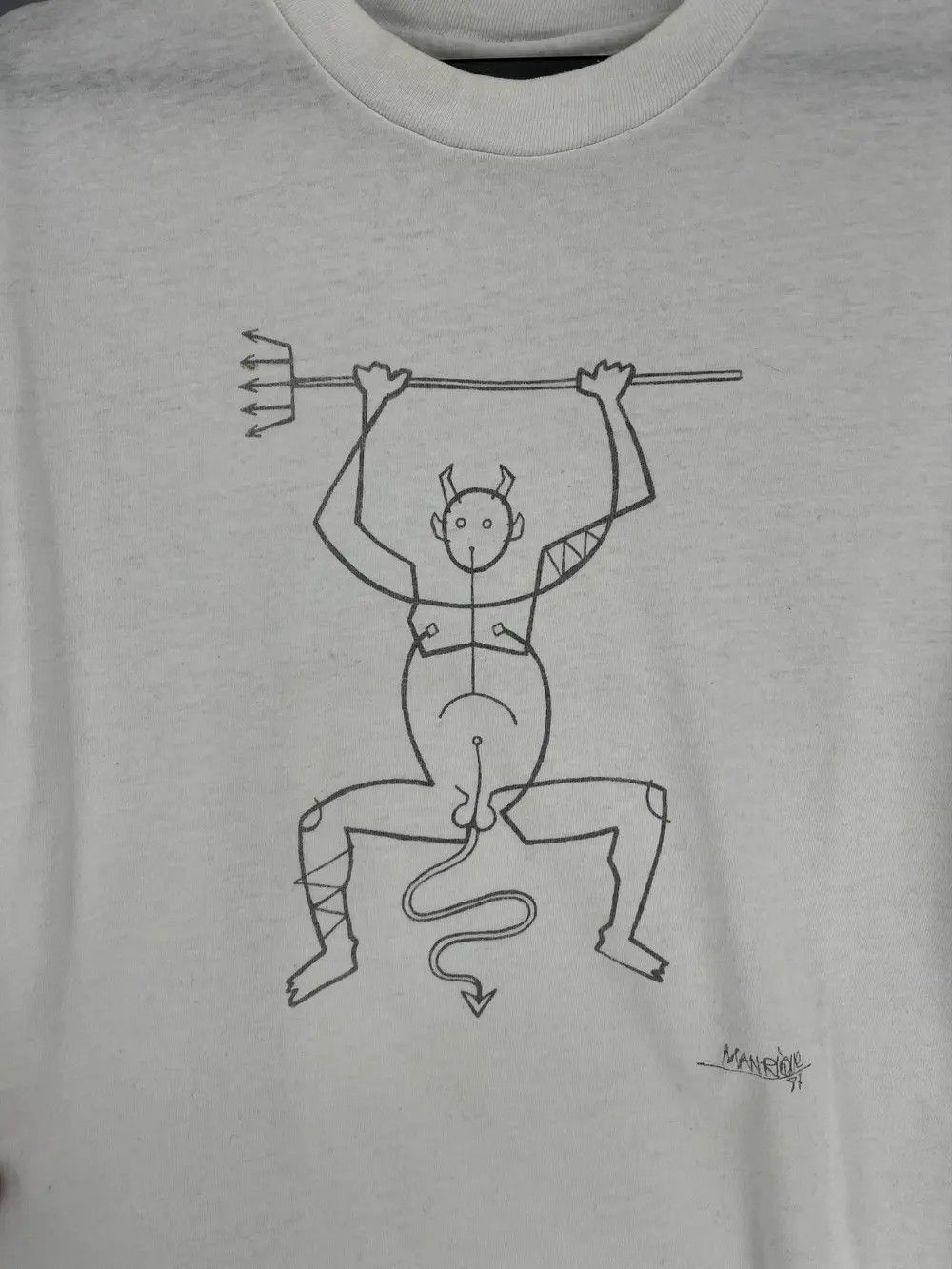 Vintage Cesar Manrique 87 El Diablo Art T-Shirt Size XL FOTM VTG 90s Size US XL / EU 56 / 4 - 8 Thumbnail