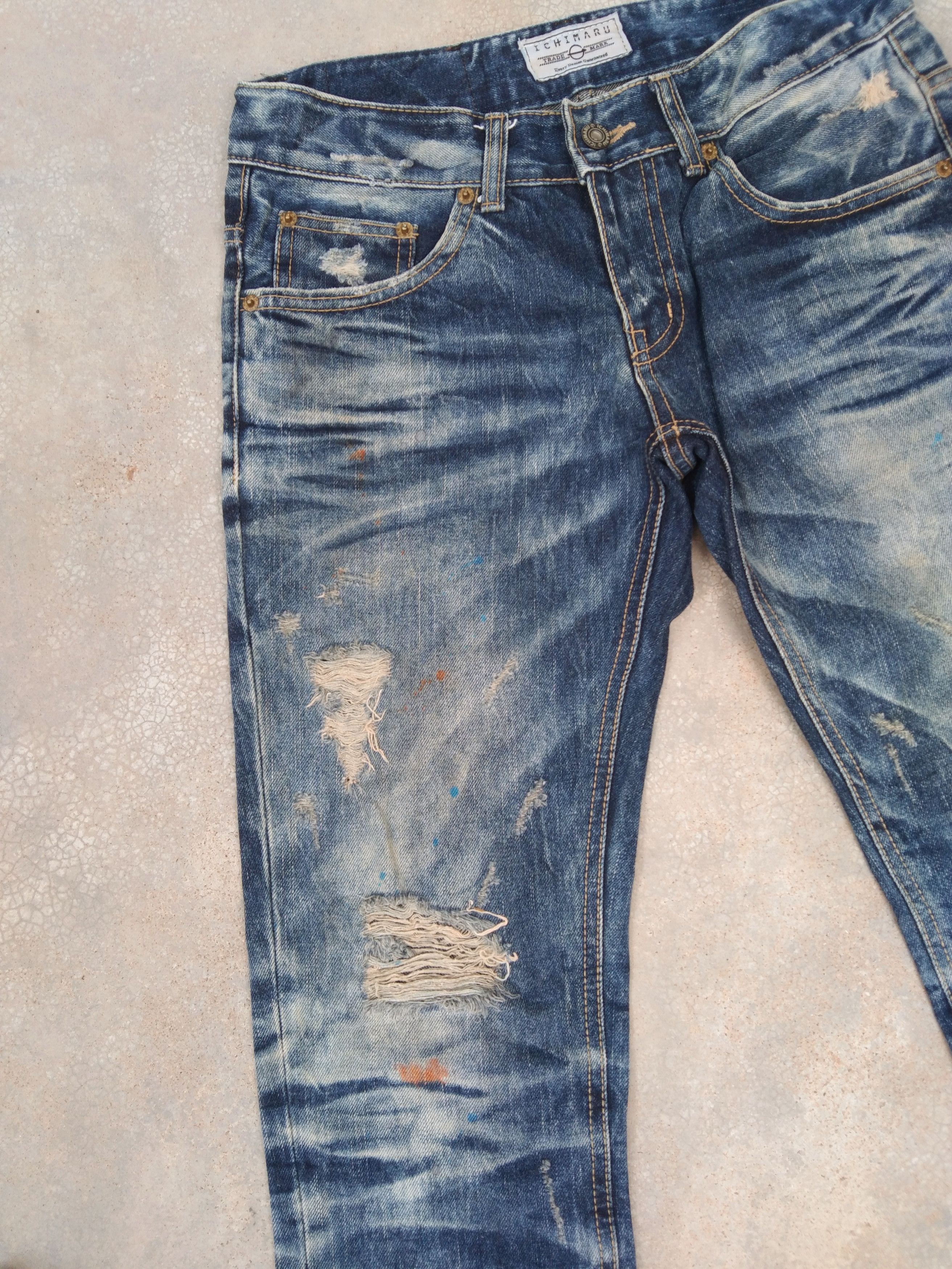 Japanese Brand Vintage Distressed Japan Jeans ICHIMARU Grunge Retro 28x32 Size US 28 / EU 44 - 5 Thumbnail