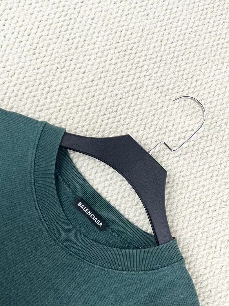 Balenciaga Balenciaga Dark green sweater with old letters logo on the Size US L / EU 52-54 / 3 - 3 Thumbnail