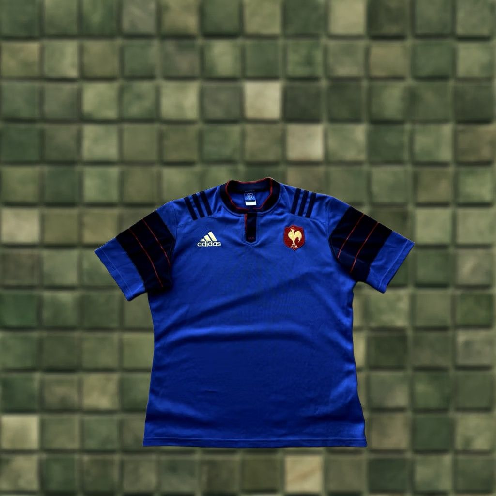 Adidas France Adidas Rugby National Team Shirt 2015/16 Blue XL Jersey Size US XL / EU 56 / 4 - 1 Thumbnail
