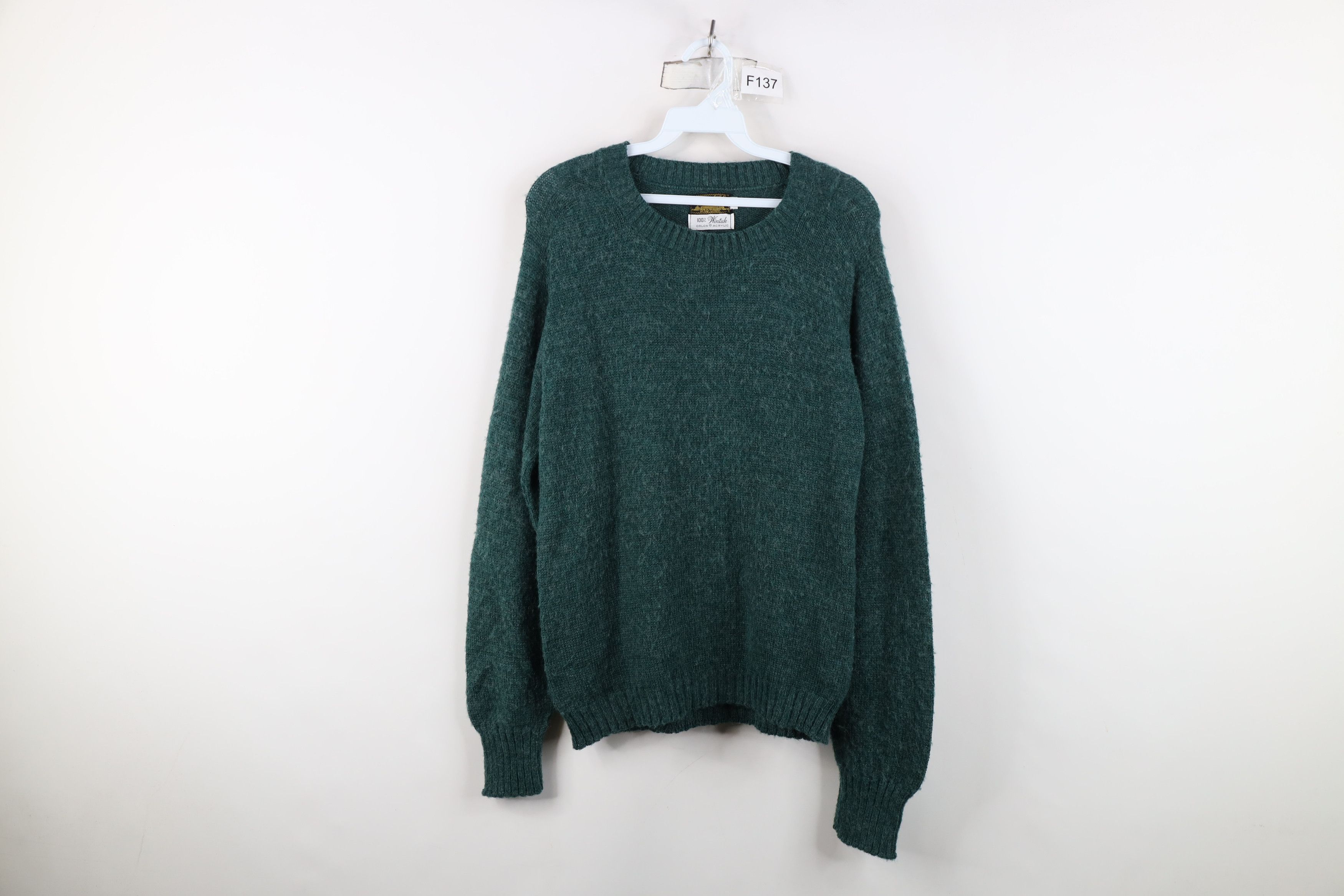Vintage Vintage 60s 70s Streetwear Crewneck Sweater Green USA Size US S / EU 44-46 / 1 - 1 Thumbnail