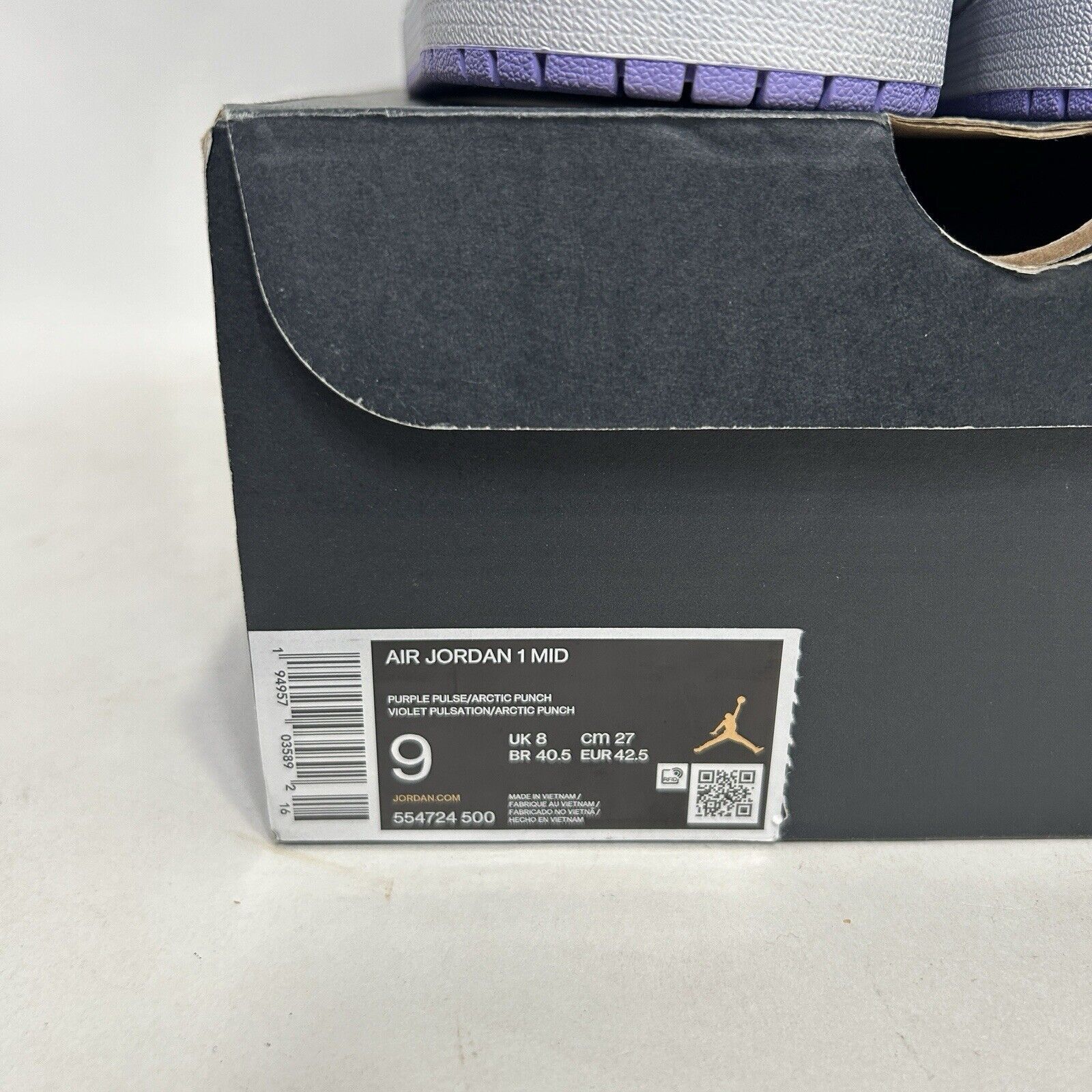 Nike Nike Air Jordan 1 Retro Mid “Purple Pulse/Arctic Punch” 2024 Size US 9 / EU 42 - 5 Thumbnail