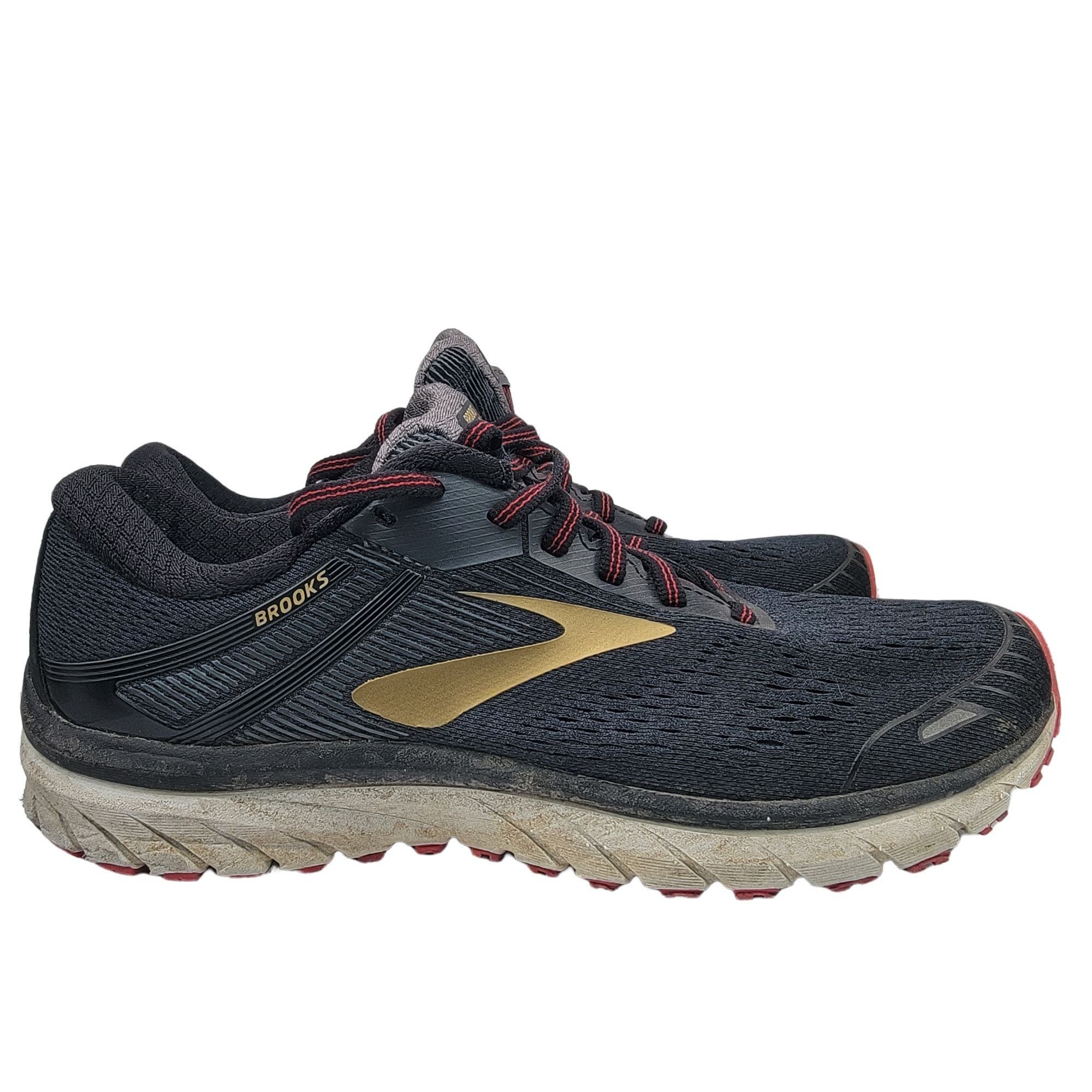 Brooks Brooks Adrenaline GTS 18 Mens 8 Black Gold Running Athletic Size US 8 / EU 41 - 9 Thumbnail