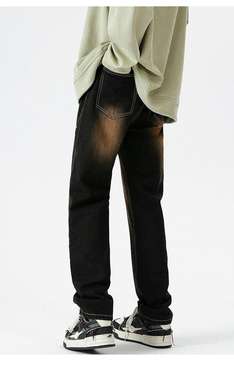 Japanese Brand × Jean Vintage washed distressed high street straight jeans Size US 32 / EU 48 - 4 Thumbnail