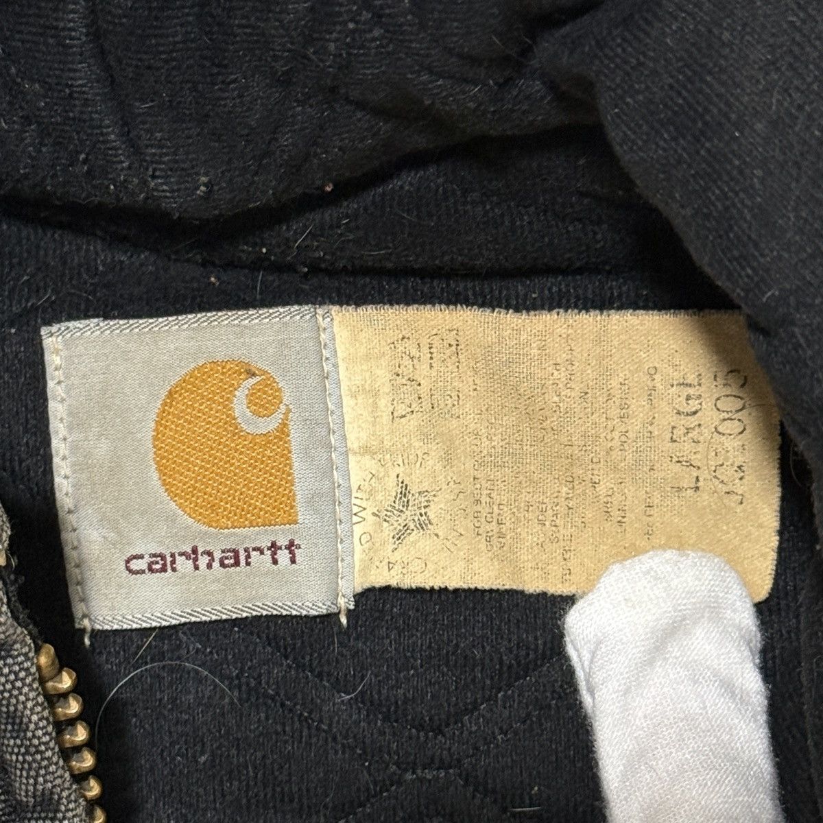 Carhartt Carhartt Black Hooded Duck Canvas Work Jacket SZ L Size US L / EU 52-54 / 3 - 4 Thumbnail