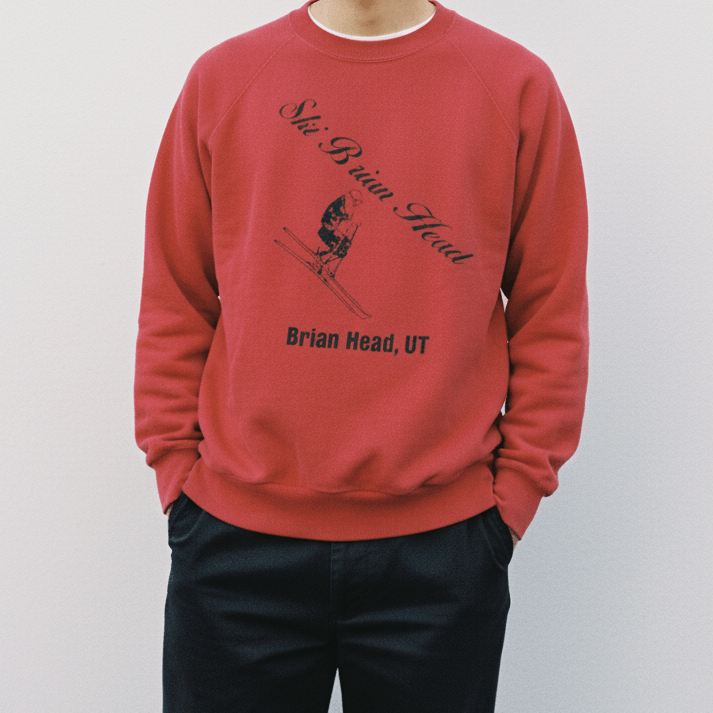 Jerzees Vintage Ski Sweatshirts Red Jumper Pullover Crewneck Size US M / EU 48-50 / 2 - 1 Thumbnail