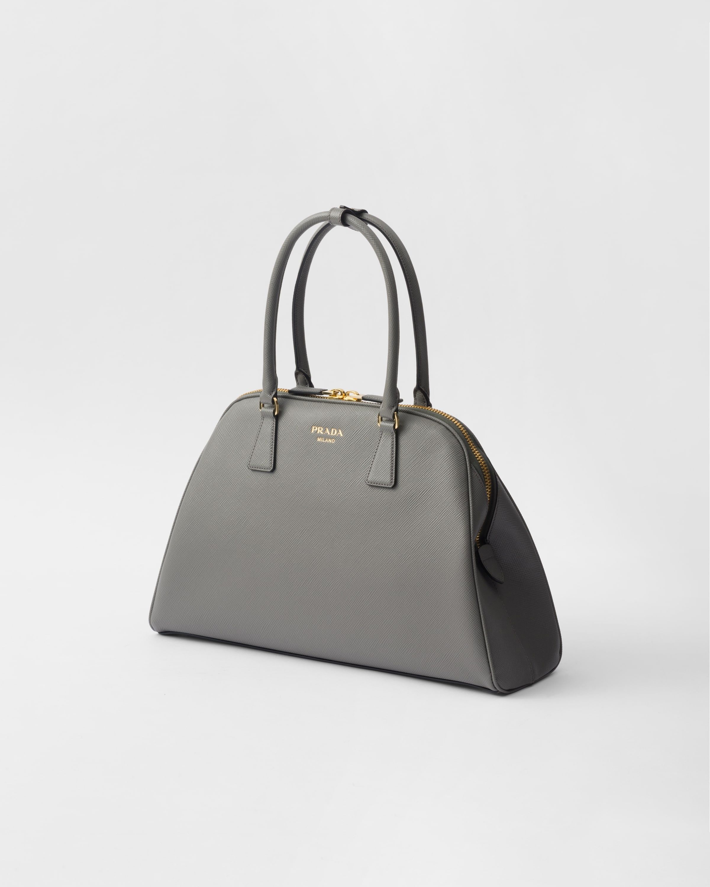 Prada o1la1rc1a0925 Size: OS / Large Saffiano Leather Bag in Grey Size ONE SIZE - 2 Thumbnail