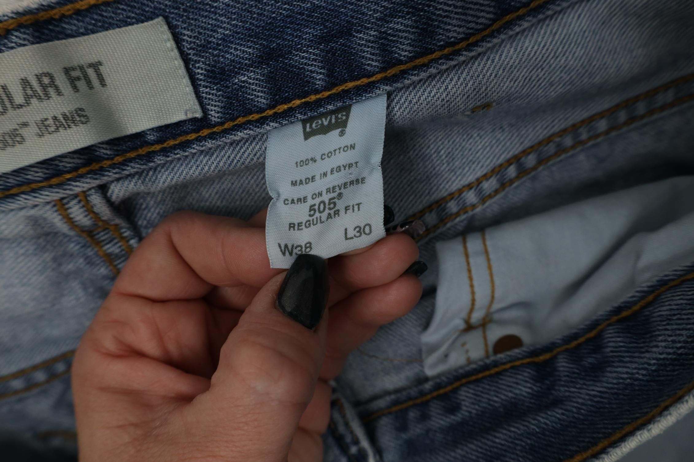 Levi's Vintage Y2K 2003 Levis 505 Regular Straight Leg Denim Jeans Size US 38 / EU 54 - 8 Thumbnail