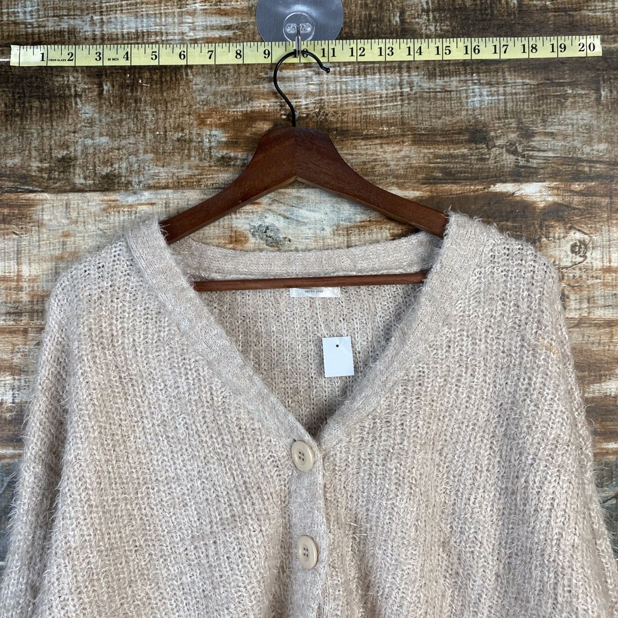 Vintage DL Apres Jour fur shaggy mohair Cardigan Knitwear #C1080 Size M / US 6-8 / IT 42-44 - 4 Thumbnail