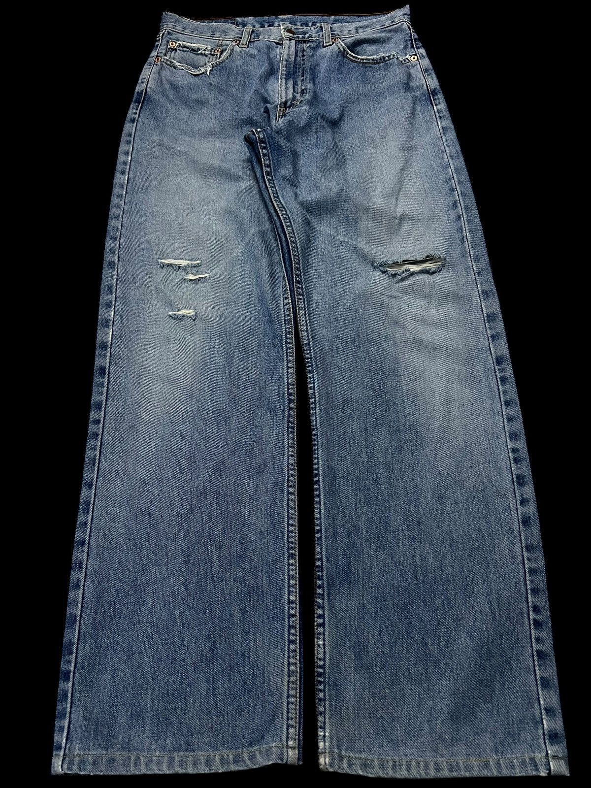 🌈90s Levis 512 Distress Light Wash Baggy Jean