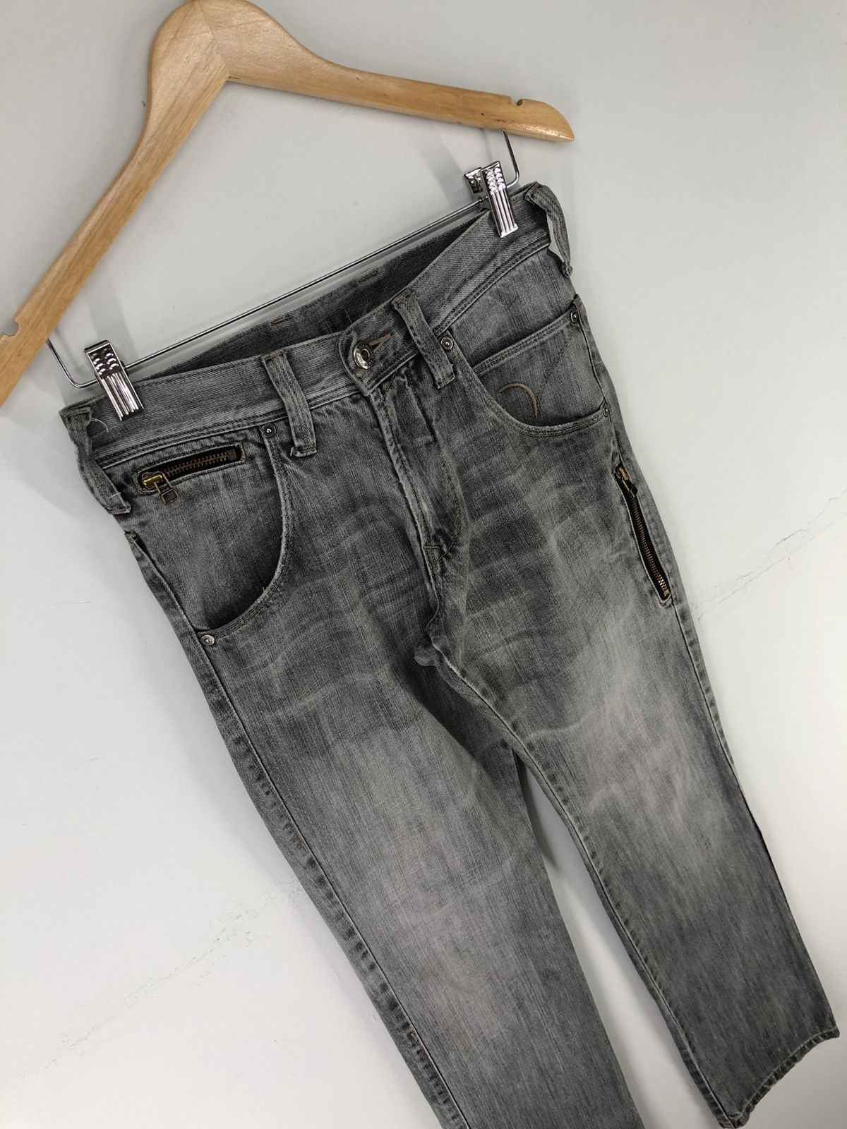Japanese Brand × Seditionaries Japanese Brand Back Number Buckle Back Light Wash Jeans Size US 28 / EU 44 - 4 Thumbnail