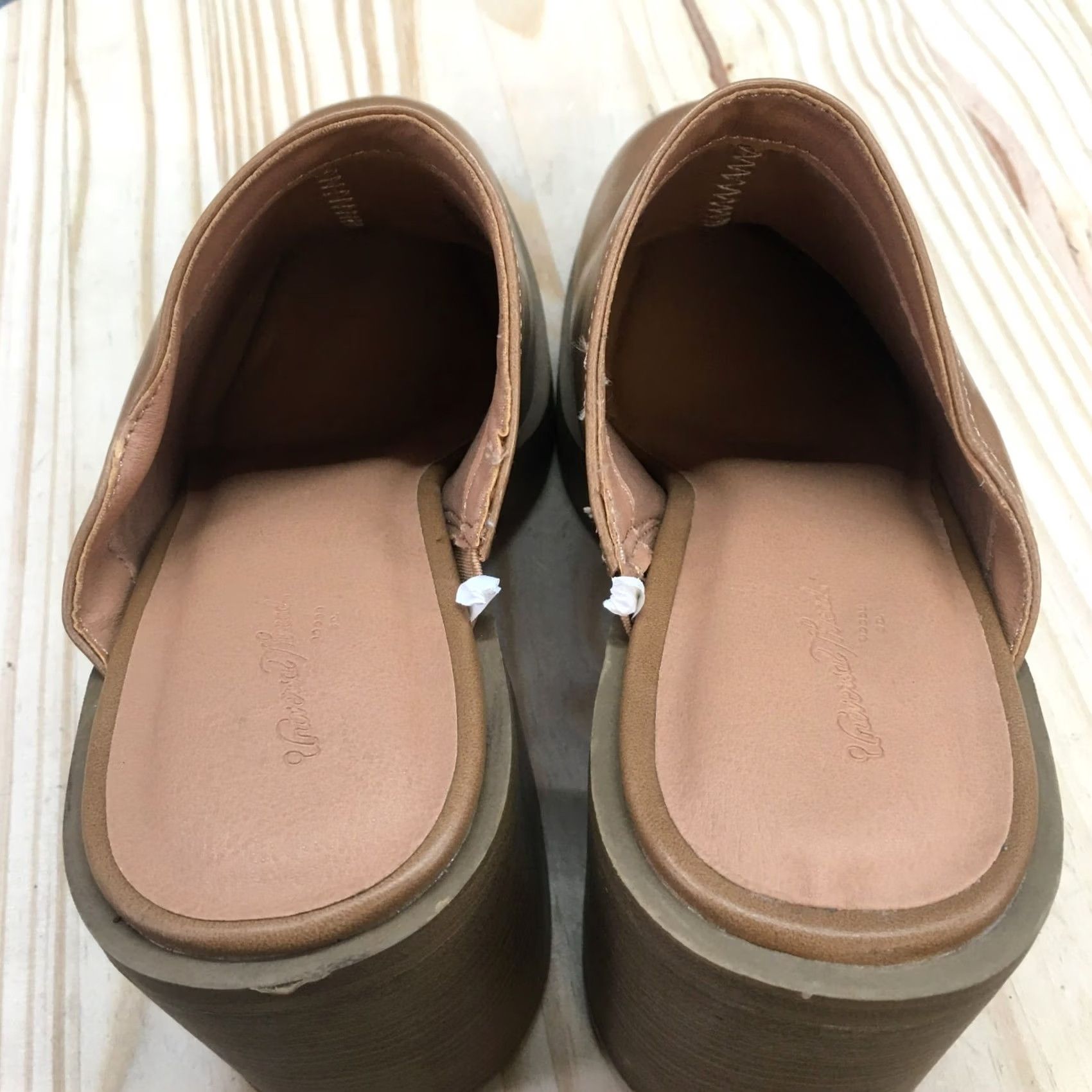 Vintage Universal Thread Womens Heel Platform Shoe Brown Faux Leather Shoes Size US 10 / IT 40 - 6 Thumbnail