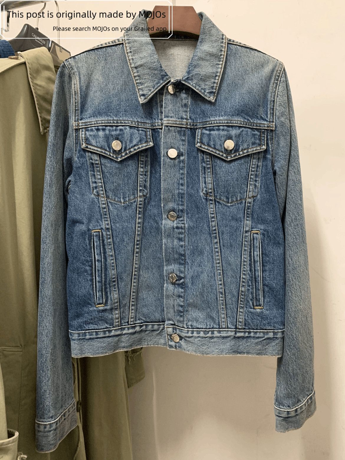 Helmut Lang Helmut Lang Square Shoulder Denim Jacket Size US L / EU 52-54 / 3 - 1 Thumbnail
