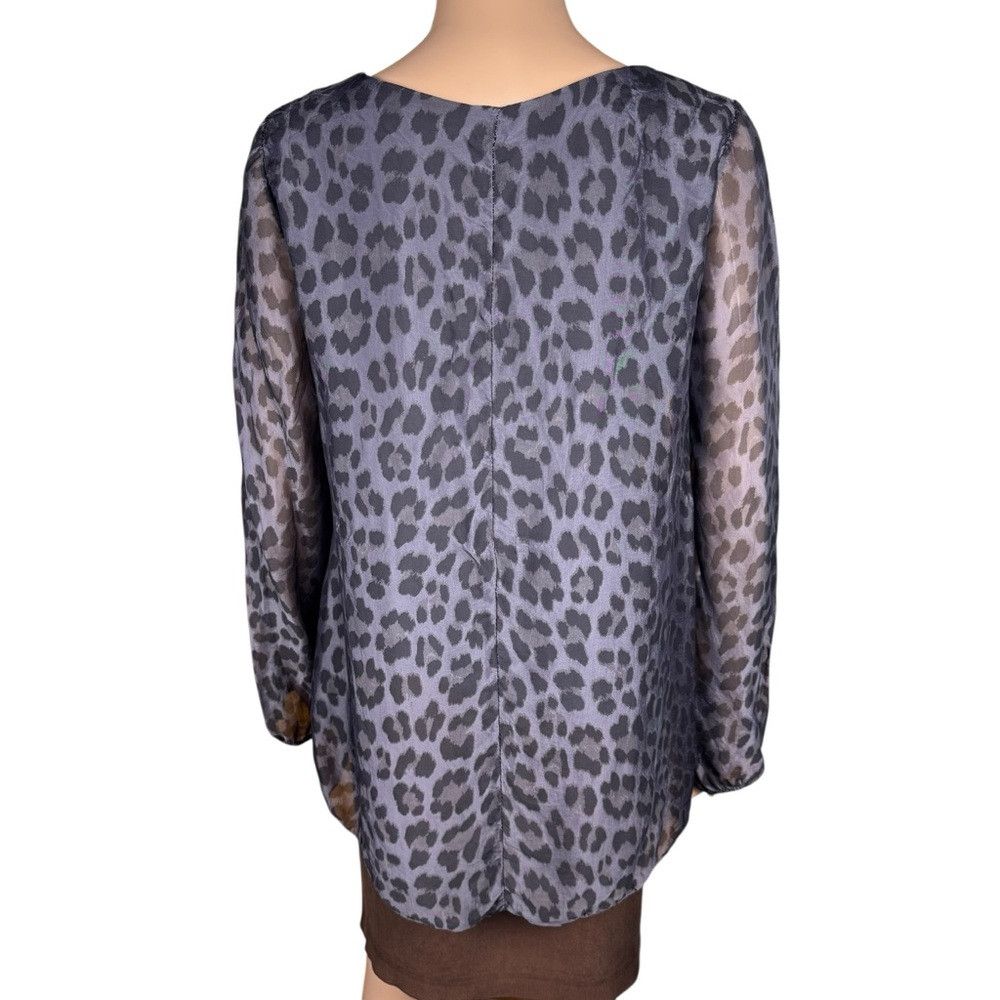 Other M Made In Italy Silk Viscose Blend Animal Print Long Sleeve Size M / US 6-8 / IT 42-44 - 4 Thumbnail