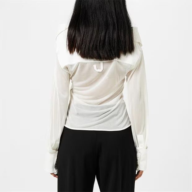 Jacquemus o1g2r1mq1024 Brezza Shirt in White Size S / US 4 / IT 40 - 5 Thumbnail