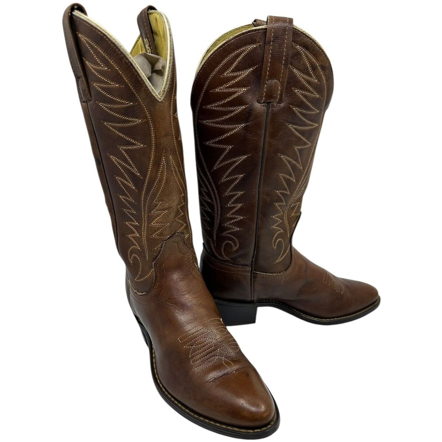 Acme Clothing Vintage Acme Men's Cowboy Western Boots Brn Leather USA 5C Size US 5 / EU 37 - 3 Thumbnail