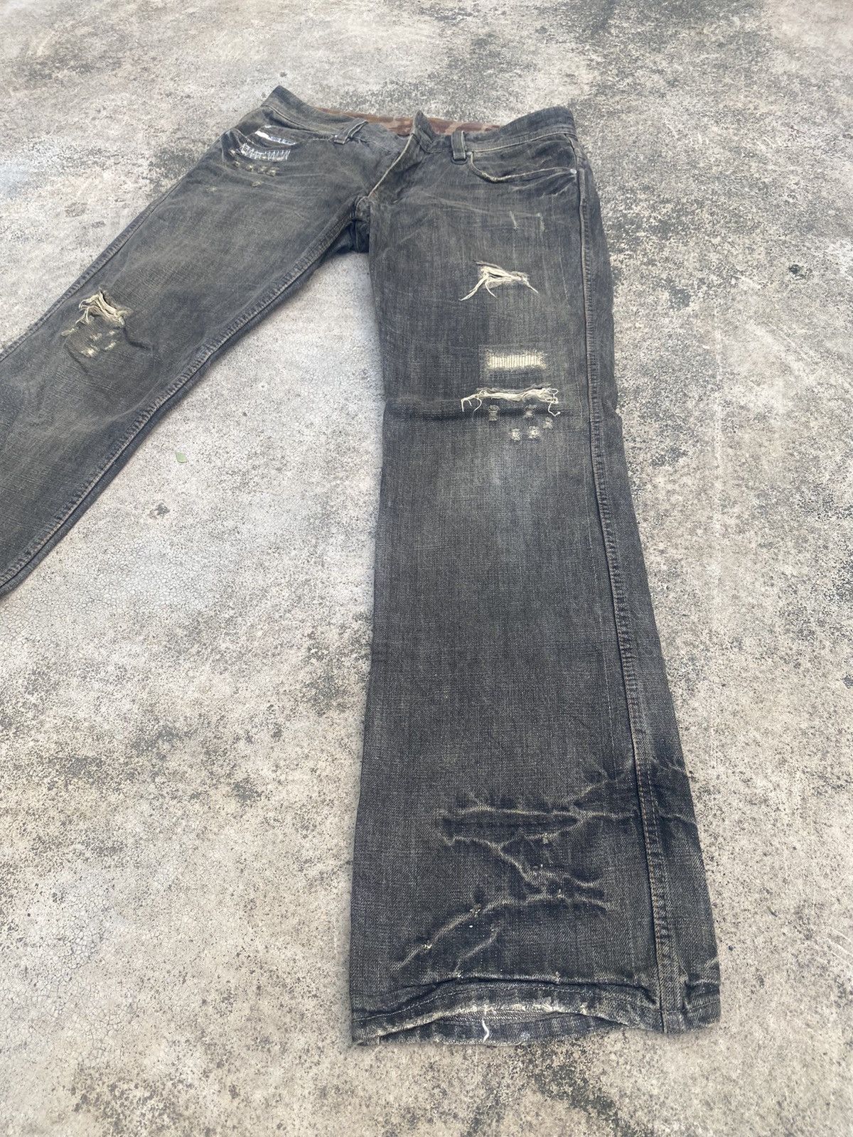 Japanese Brand × Nicole Club Flare Jeans Nicole Club Clawmark Distressed Bootcut Size US 32 / EU 48 - 2 Thumbnail