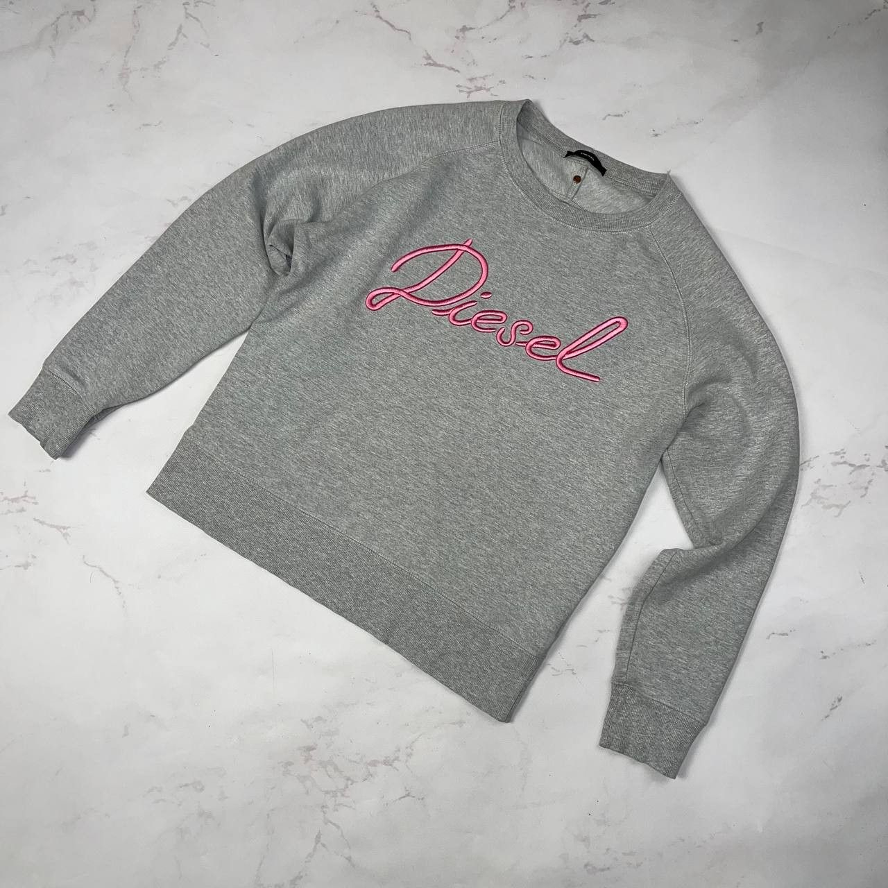 Diesel Diesel Vintage Embroidered Pink Logo Crewneck y2k style Size S / US 4 / IT 40 - 2 Thumbnail