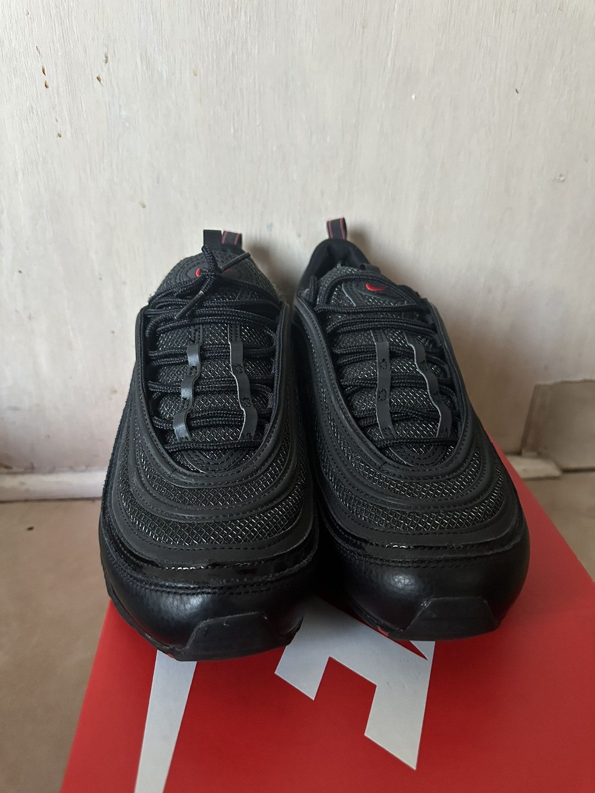 Nike × Other Nike Air Max 97 Black University Red Size US 11.5 / EU 44-45 - 4 Thumbnail