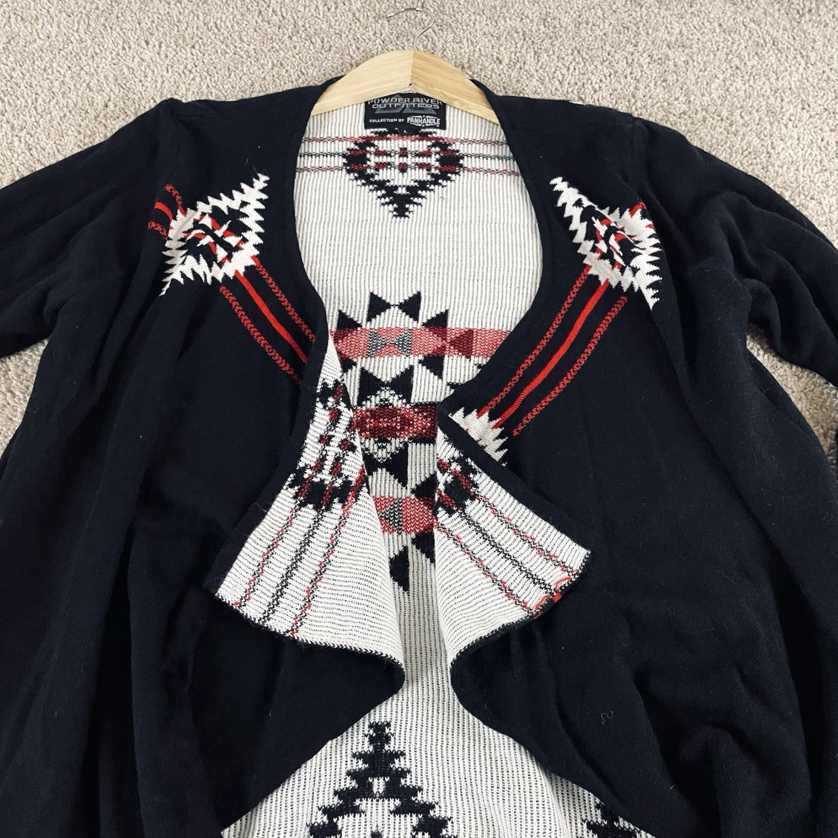 Vintage Powder River Outfitters Cardigan Sweater Womens Large Aztec Southwest Ranch R2 Size L / US 10 / IT 46 - 3 Thumbnail