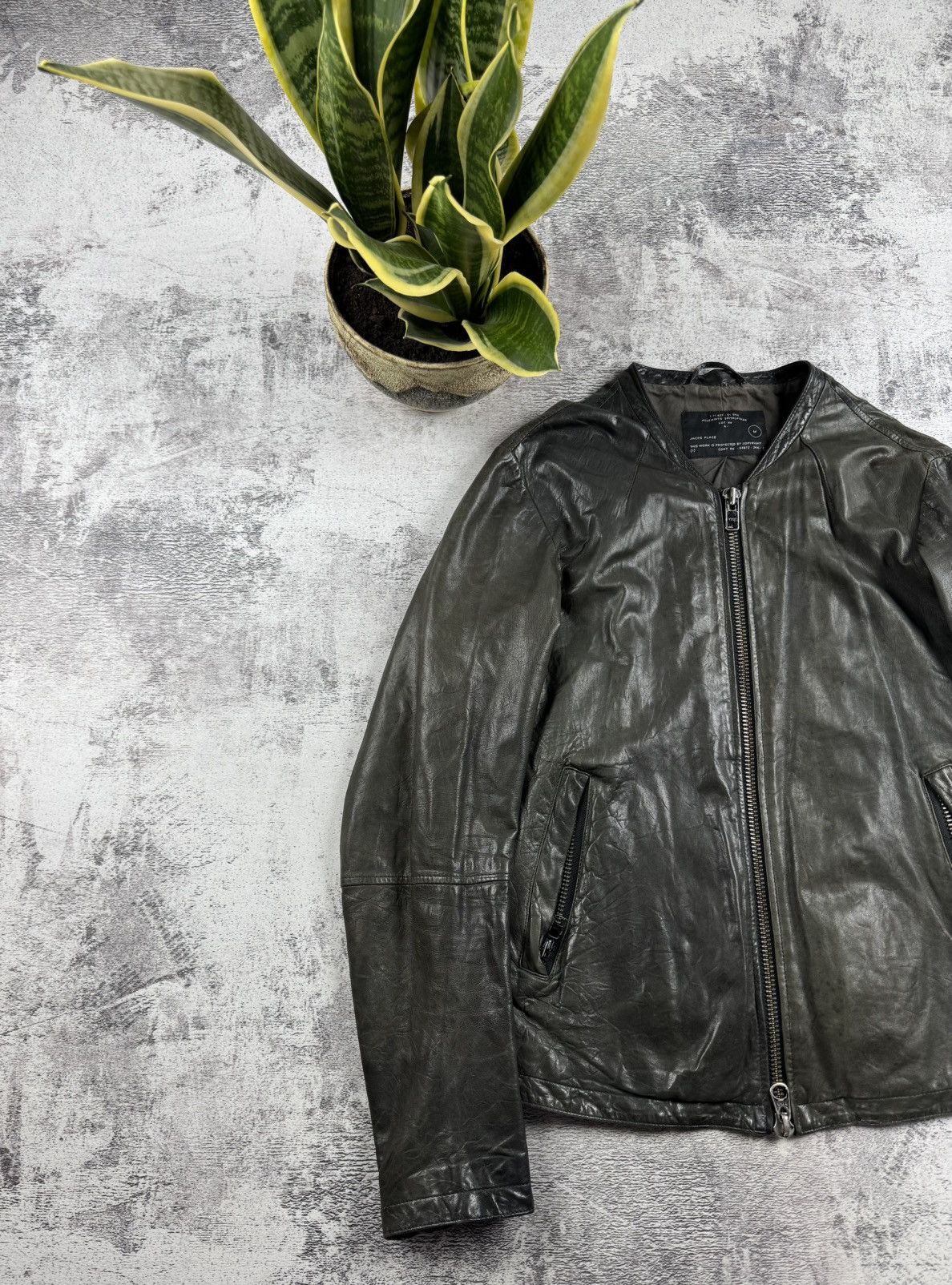 Allsaints ALLSAINTS Spitalfields Jacks Place Bomber Olive Jacket Coat Size US M / EU 48-50 / 2 - 2 Thumbnail