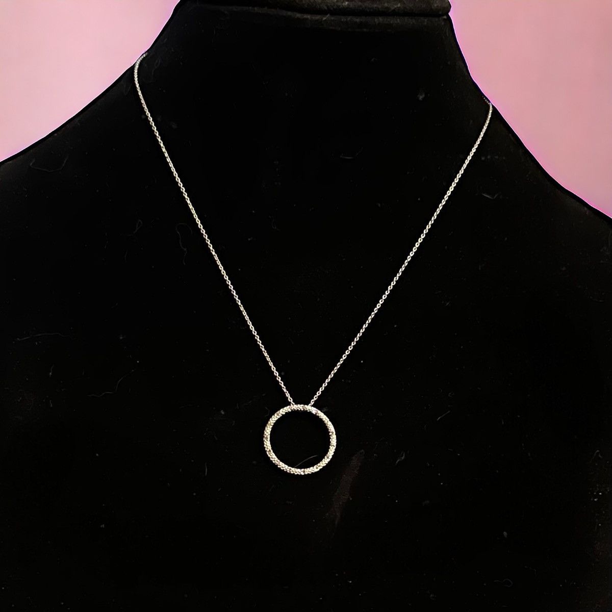 Vintage Vintage 925 Italy silver eternity pendant necklace Size ONE SIZE - 1 Thumbnail