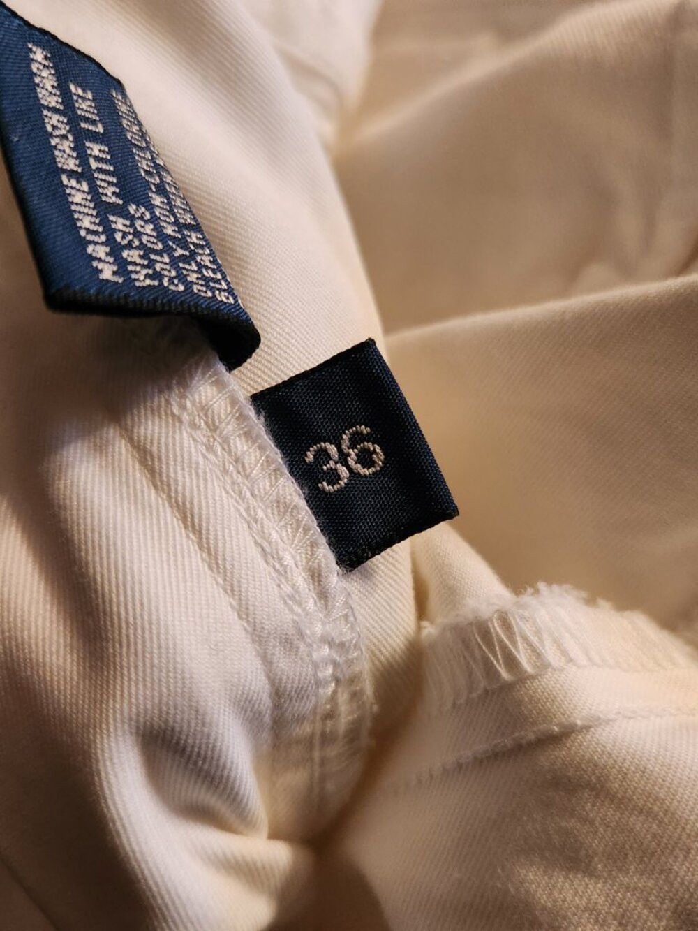 Polo Ralph Lauren polo Ralph Lauren men's white 100%cotton shorts size: 36 Size US 36 / EU 52 - 4 Thumbnail