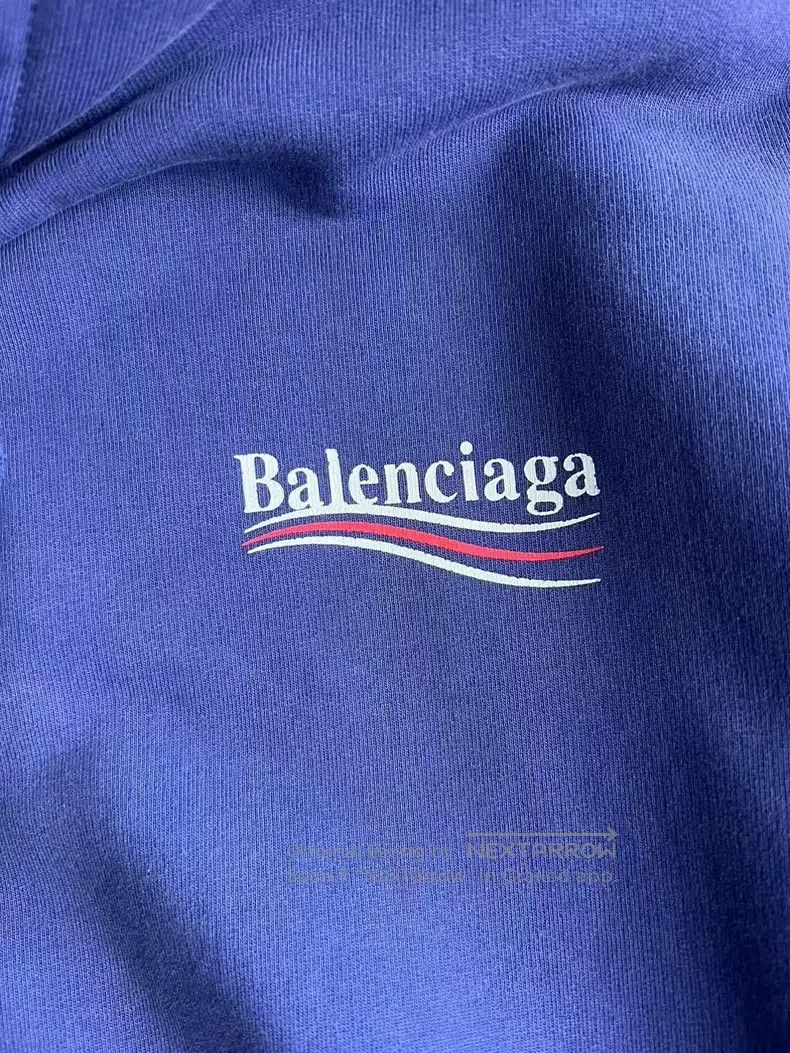 Balenciaga Balenciaga Coke hooded sweatshirt blue XL Size US XL / EU 56 / 4 - 5 Thumbnail