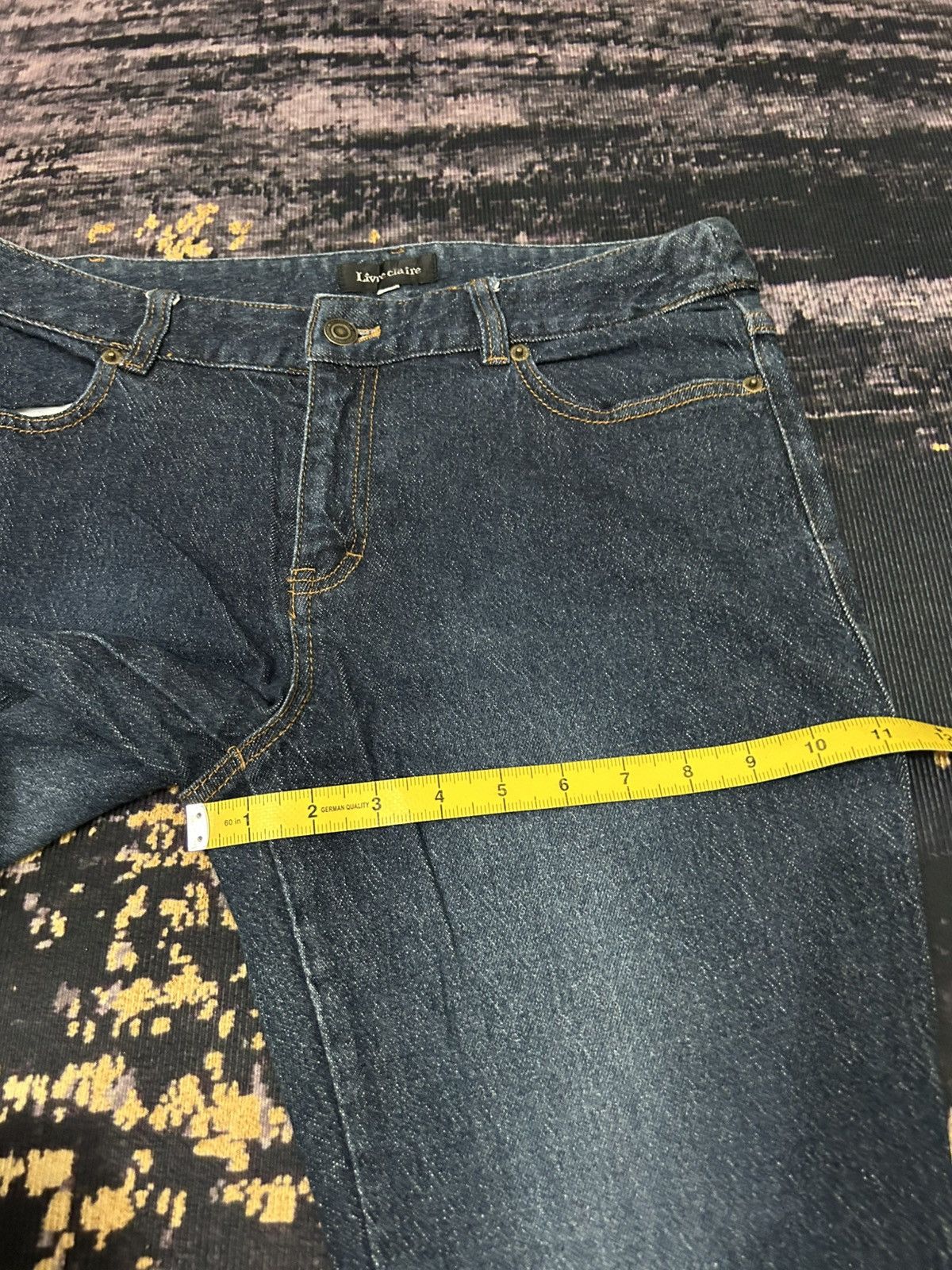 If Six Was Nine Livre Claire Japan Lace Up Super Flare Jeans Size US 30 / EU 46 - 15 Thumbnail