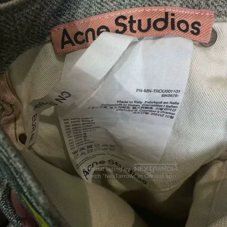 Acne Studios Acne Studios 1981M Distressed Washed Candy Chain 3D Printe Size US 32 / EU 48 - 3 Thumbnail