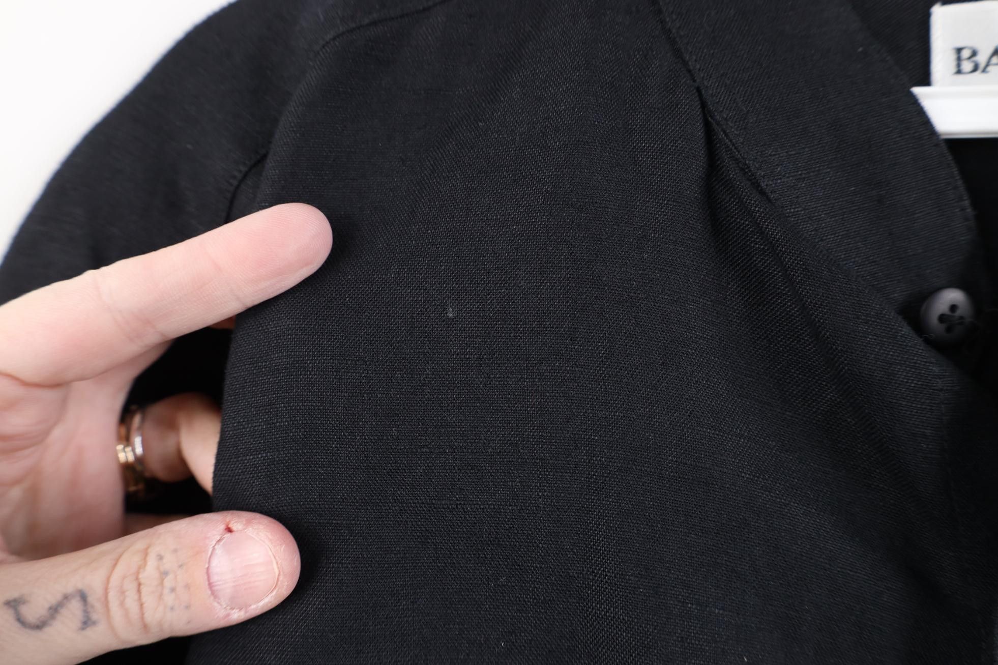 Vintage Vintage 90s Streetwear Gabardine Band Collar Button Shirt Size US L / EU 52-54 / 3 - 4 Thumbnail