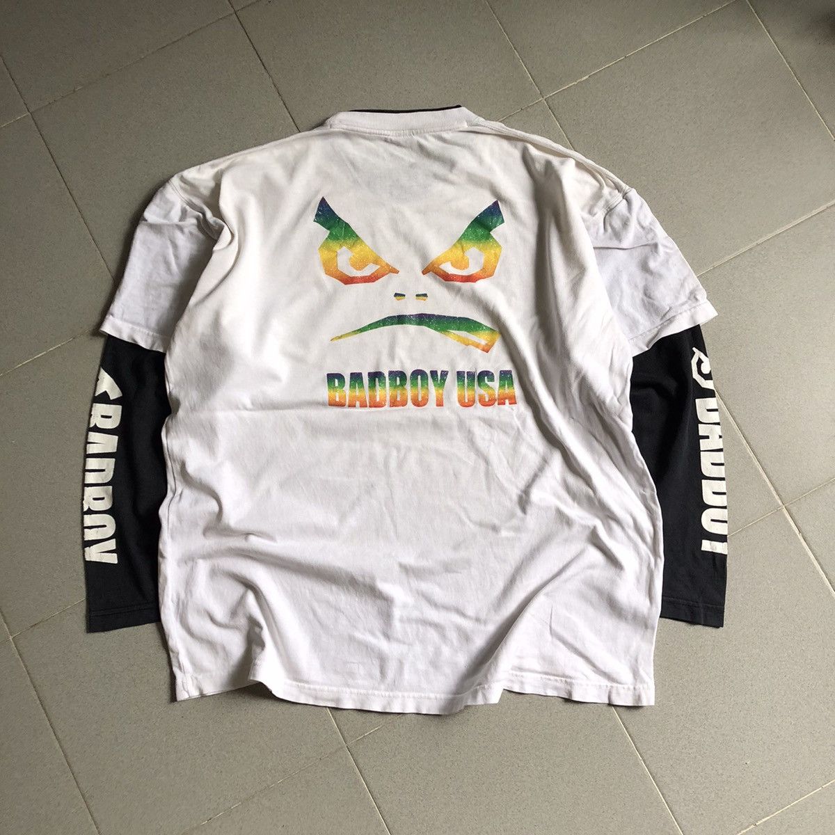 Vintage BADBOY USA Big Logo Printed Longsleeve Shirt Size US L / EU 52-54 / 3 - 2 Thumbnail