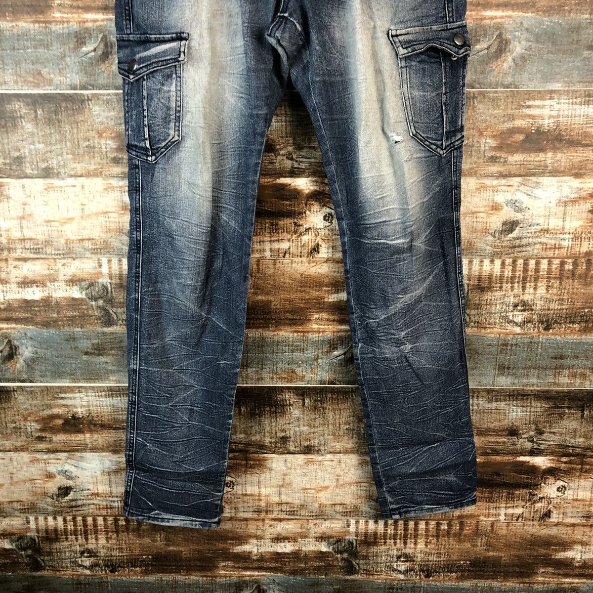 semanticdesign Semantic Design Blue Multipocket denim Pants #A2169 Size US 32 / EU 48 - 6 Thumbnail