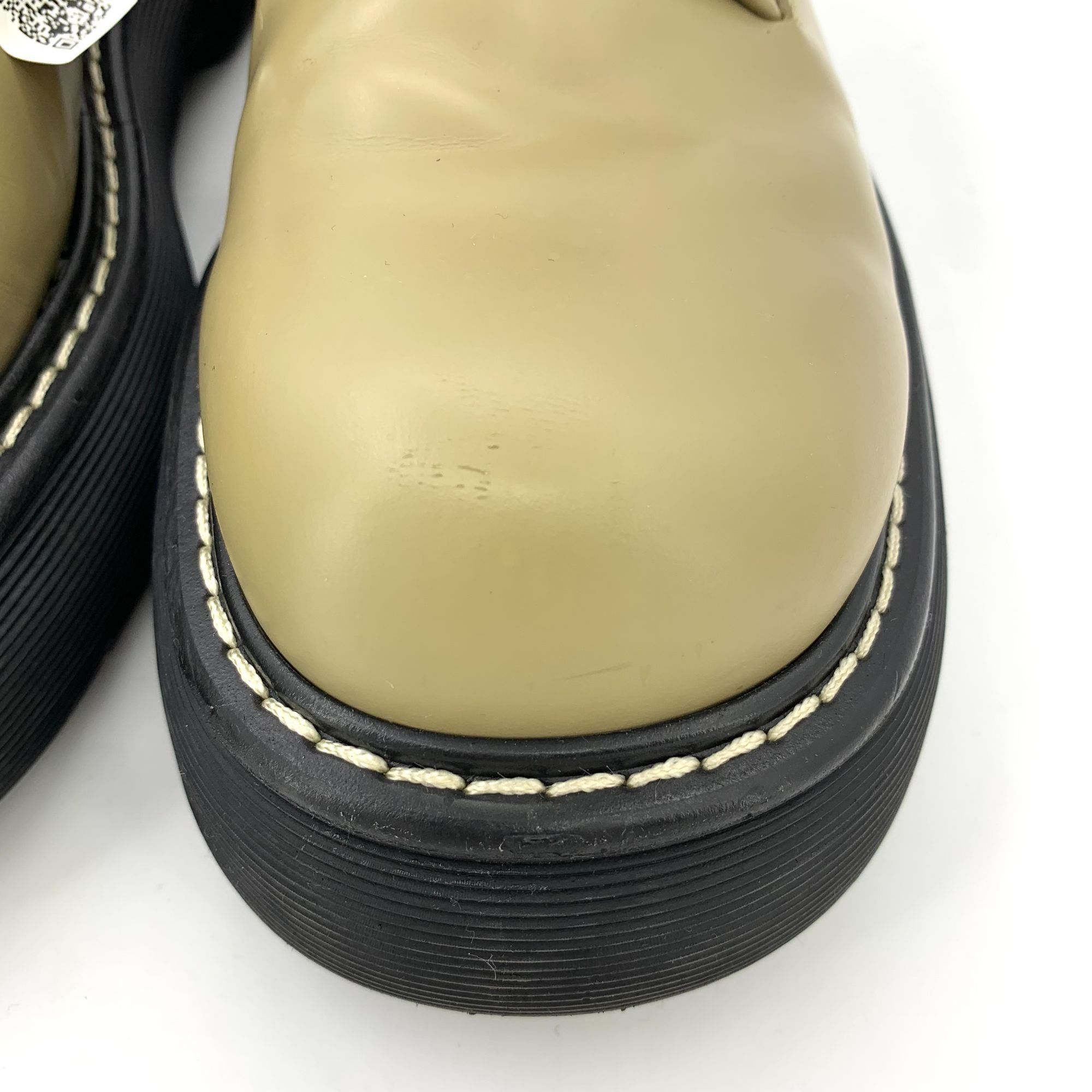 Bottega Veneta Bottega Veneta Light Green Leather Lace-Up Platform Shoes Si Size US 12 / IT 42 - 3 Thumbnail