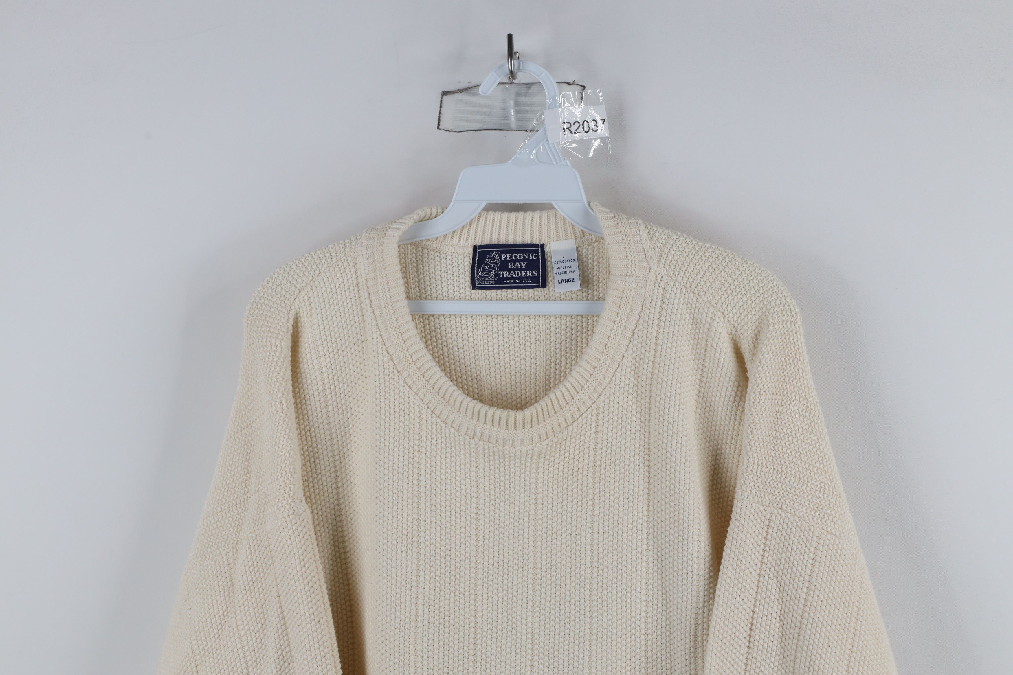 Vintage Vintage 90s Streetwear Cotton Knit Crewneck Sweater USA Size US L / EU 52-54 / 3 - 2 Thumbnail