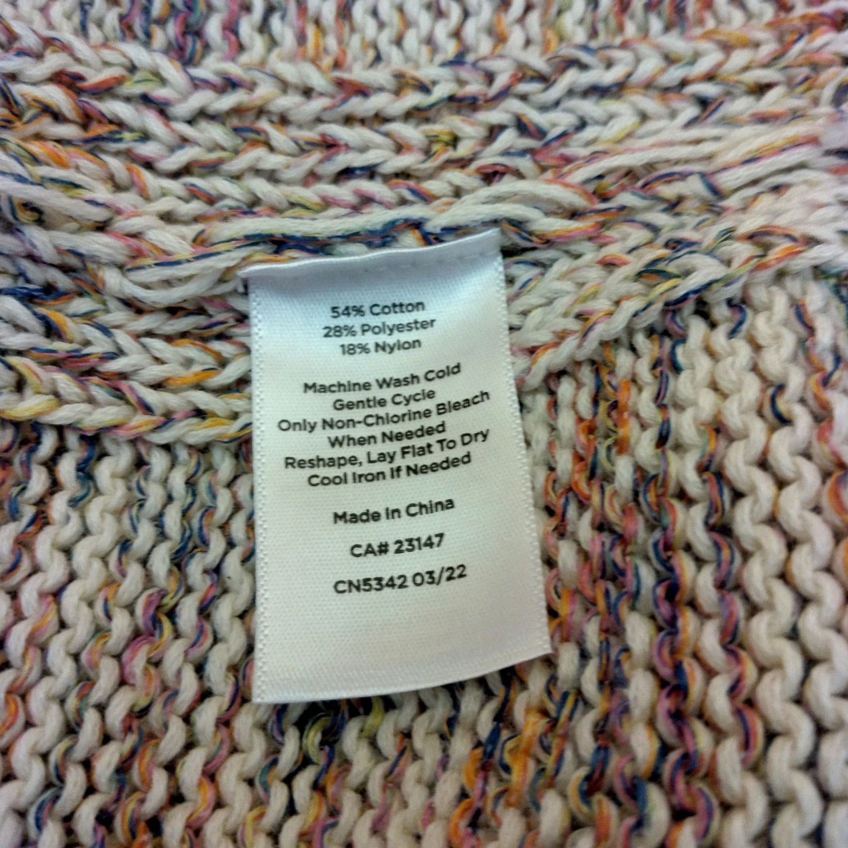 Talbots Talbots Sweater Sleeveless Mock Neck Top Large L Cotton Blend Multicolor Speckled Knit Women Pullover Size L / US 10 / IT 46 - 7 Thumbnail