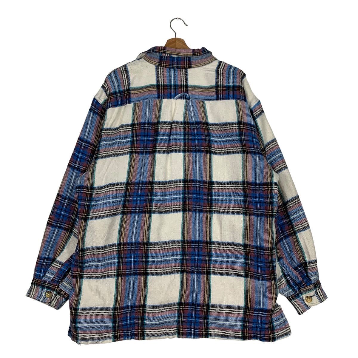 Flannel CALAJA Checked Plaid Tartan Sherpa Heavy Flannel #0333-C15 Size US XL / EU 56 / 4 - 8 Thumbnail