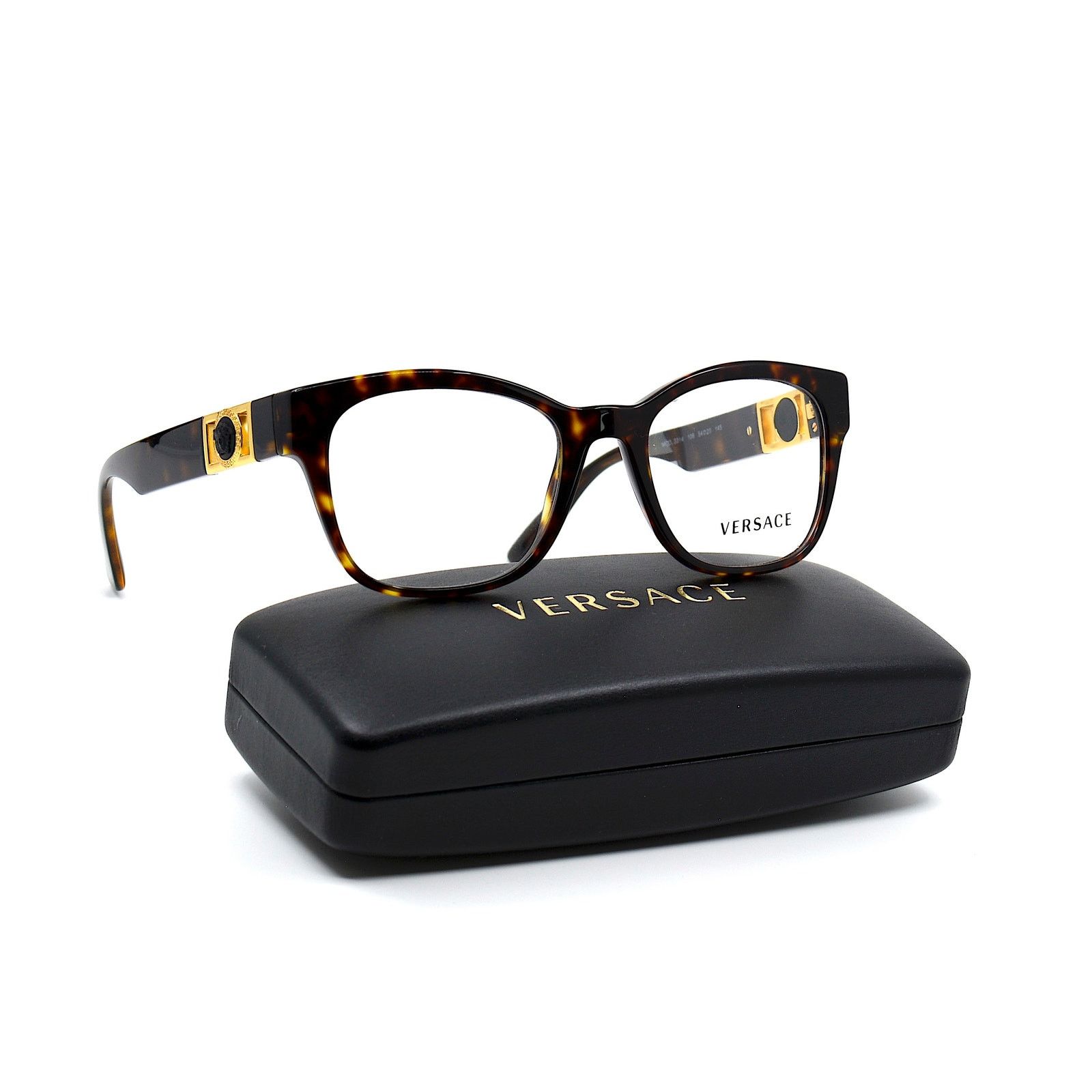 NEW VERSACE VE3314 108 HAVANA AUTHENTIC EYEGLASSES FRAME
