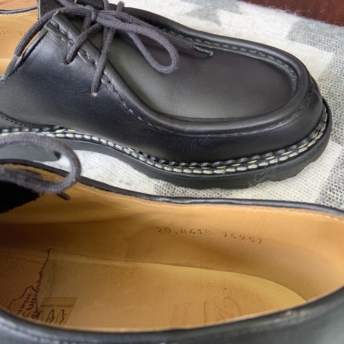 Paraboot Paraboot Michael Marche Shoe - Black Lisse Noir Size US 9.5 / EU 42-43 - 5 Thumbnail